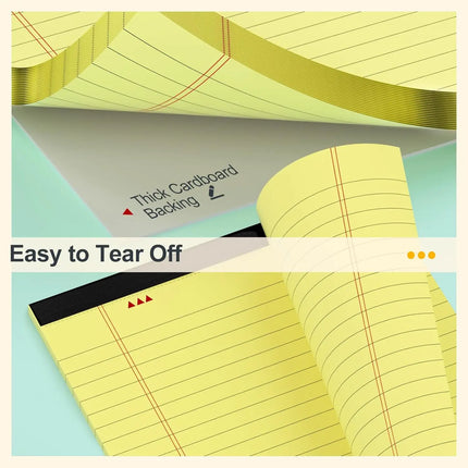 8.5 × 11-Inch Wide-Ruled Legal Pads — 48-Pack