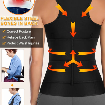Women's Double-Belt Waist Shaping Vest