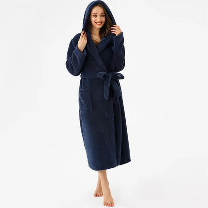 Women’s Embroidered Fleece Sleepwear Robe