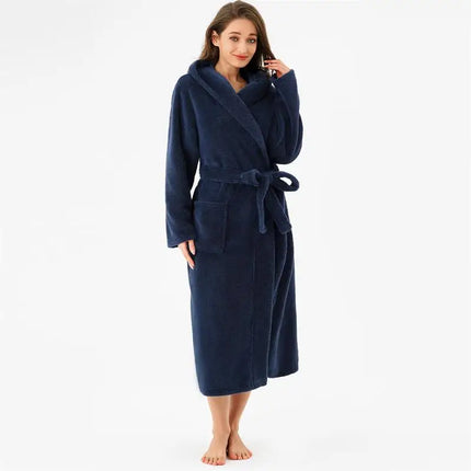 Women’s Embroidered Fleece Sleepwear Robe