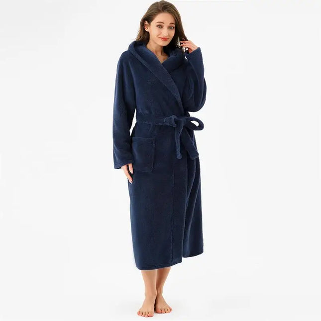 Women’s Embroidered Fleece Sleepwear Robe