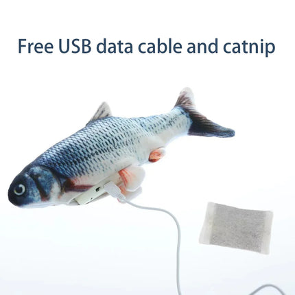 USB-Rechargeable Moving Fish Catnip Toy