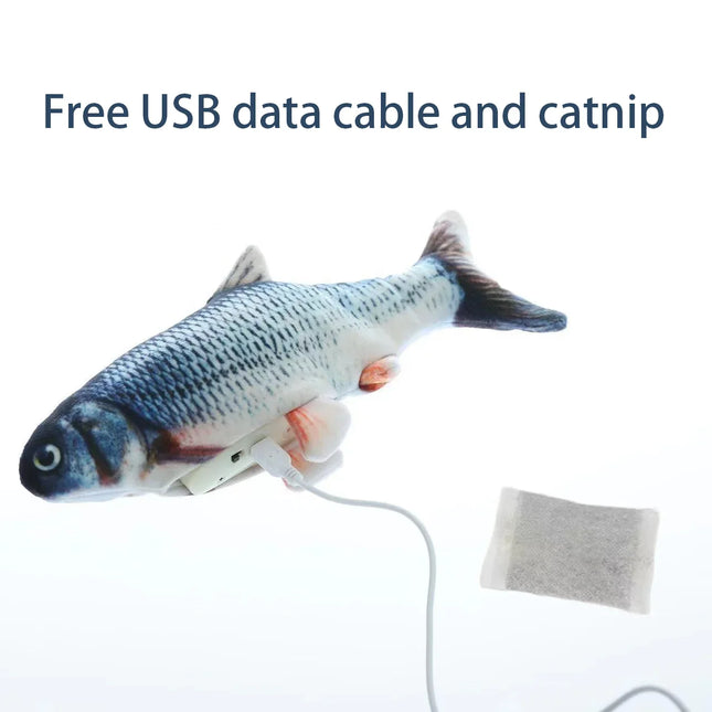 USB-Rechargeable Moving Fish Catnip Toy