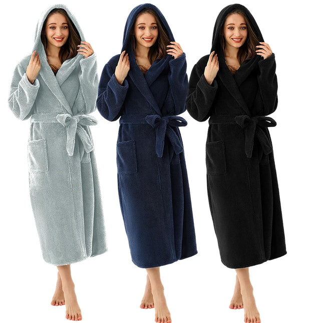 Women’s Embroidered Fleece Sleepwear Robe