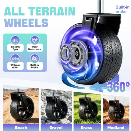 Collapsible Camping Wagon with Table & Swivel Wheels