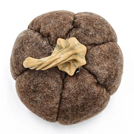 Brown Pumpkin Ornaments — Set of 3