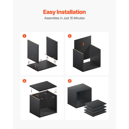 5-Compartment Adjustable Wooden Mail Sorter