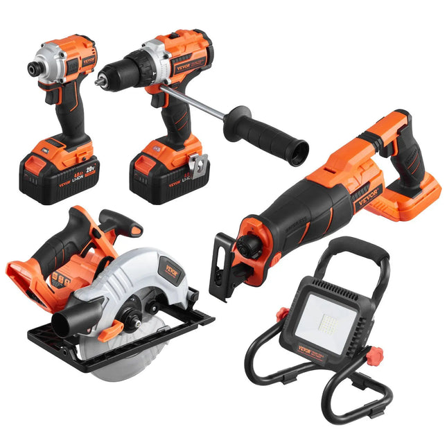 20V Brushless 5-Tool Combo Kit with 4.0Ah Battery