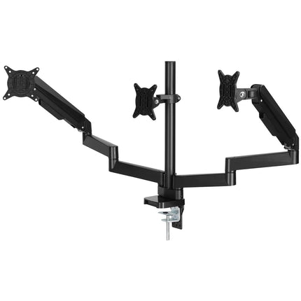 Triple Gas-Spring Monitor Mount for 13–27-Inch Screens