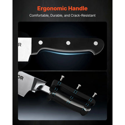 VEVOR 15-Piece Kitchen Knife Block Se