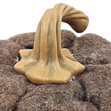 Brown Pumpkin Ornaments — Set of 3