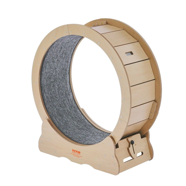 QuietStride Wooden Cat Exercise Wheel
