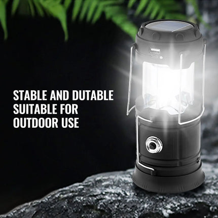 Solar USB-Rechargeable Collapsible Lanterns — 4-Pack