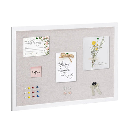 20 × 30-Inch Wood-Framed Linen Cork Board