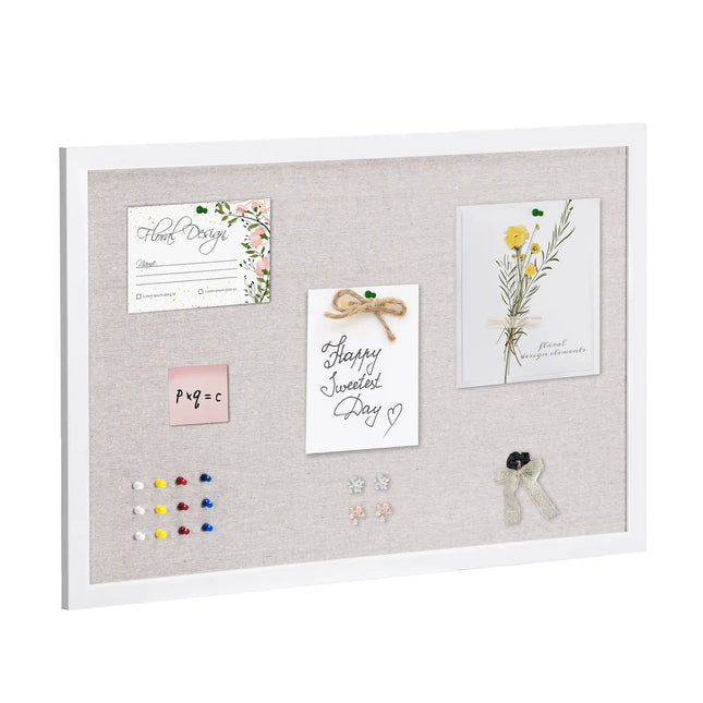 20 × 30-Inch Wood-Framed Linen Cork Board