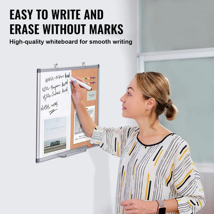 24 × 18-Inch Whiteboard and Cork Board Combo