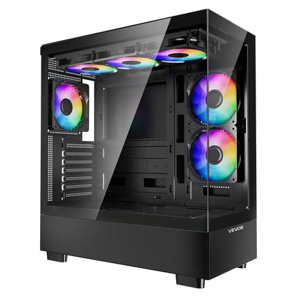 Mid-Tower ATX Gaming PC Case with Six ARGB Fans