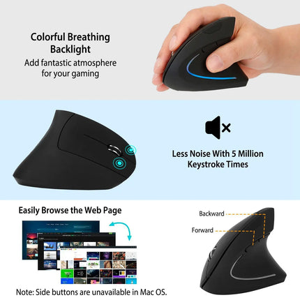 Wireless Vertical Ergonomic Mouse