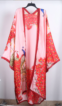 Women’s Luxury Satin Kaftan Robe – Plus Size