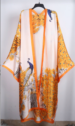 Women’s Luxury Satin Kaftan Robe – Plus Size