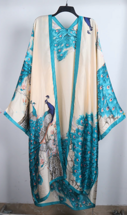 Women’s Luxury Satin Kaftan Robe – Plus Size