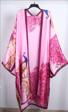 Women’s Luxury Satin Kaftan Robe – Plus Size