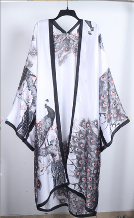 Women’s Luxury Satin Kaftan Robe – Plus Size