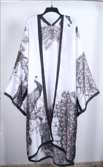 Women’s Luxury Satin Kaftan Robe – Plus Size