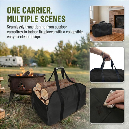 Foldable Polyester Firewood Carrier
