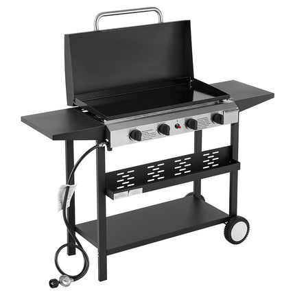 29-Inch 4-Burner Propane Griddle with Lid & Wheels