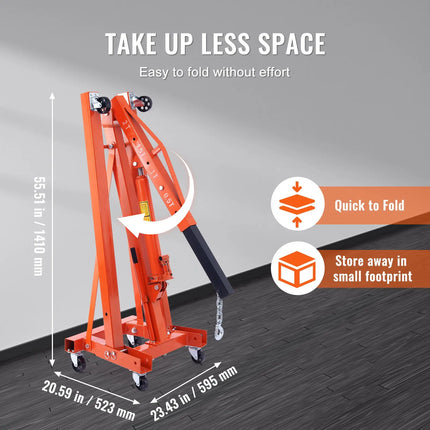 2-Ton Foldable Hydraulic Engine Hoist