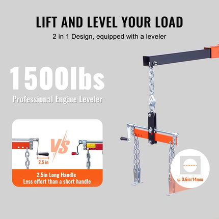 2-Ton Foldable Hydraulic Engine Hoist