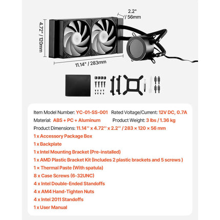 120 mm AIO CPU Liquid Cooler