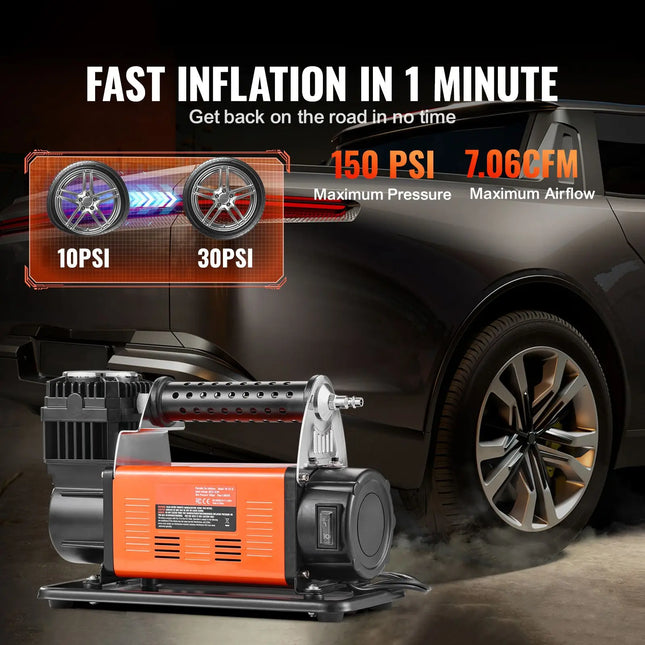 12V 150 PSI Tire Inflator with Digital Gauge